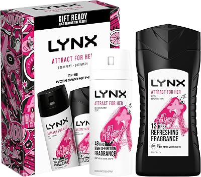 Lynx Attract for Her Body Wash & Body Spray Deodorant Gift Set Duo 2 Piece
