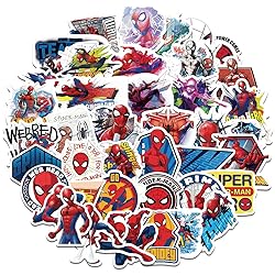 50pcs Spiderman Stickers for Kids, Cool Cartoon