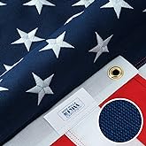American Flags for Outside 3x5-100% Polyester MADE IN THE USA -Indestructible Durable Outdoor Heavy Duty Spun Polyester -US Flags 3x5 Outdoor -American Flag Sewn Stripes and Embroidered Stars - FMAA Certified