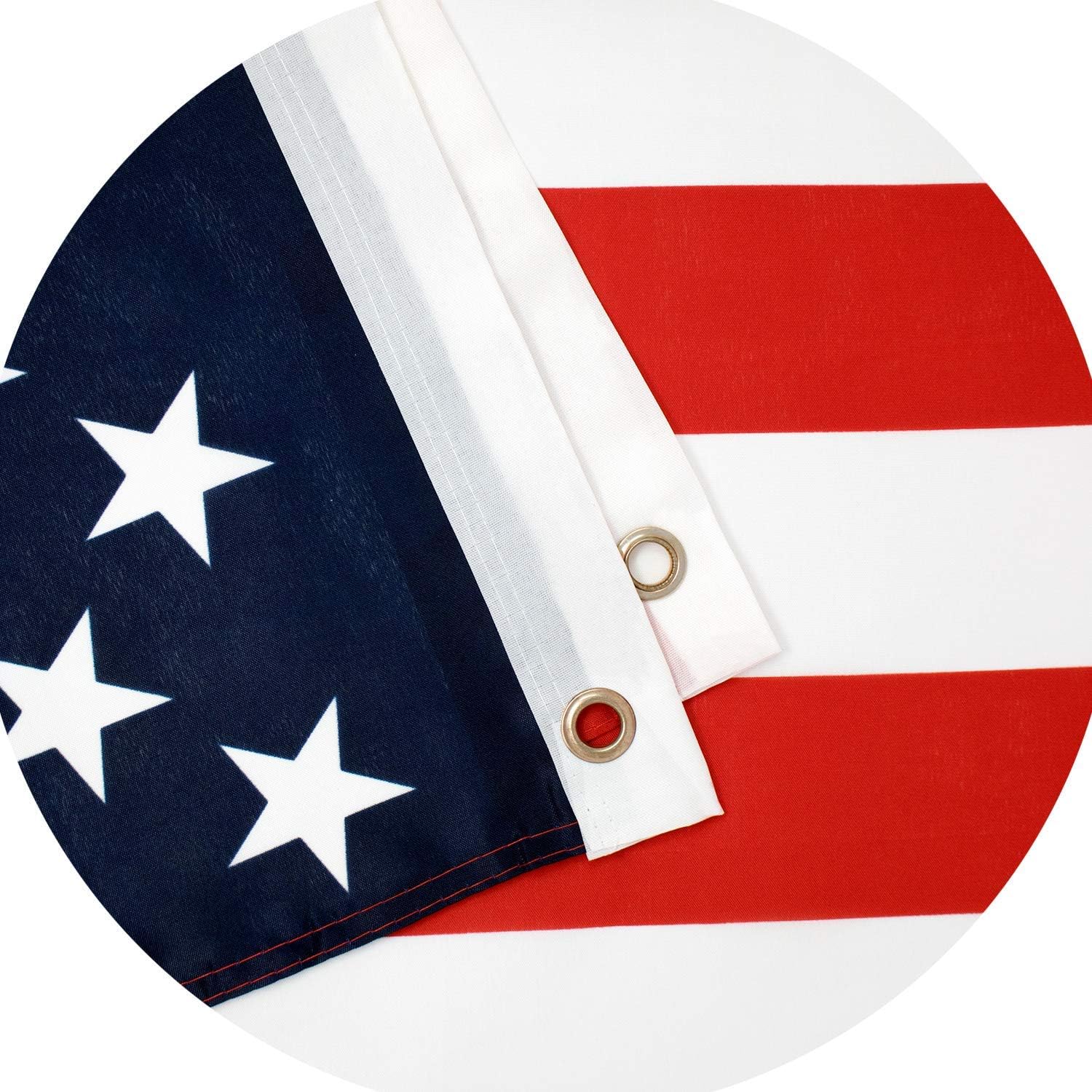 Jetlifee 3x5 Ft American Flag by US Veterans Owned Biz. Printed Star.rass Grommets Canvas Header and Double Stitched USA Flags 3 x 5 Foot