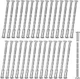 SenZee M3 Door Handle Fixing Screws and Sleeves 60 mm 3 mm Nickel Plated 30 Sets view 1