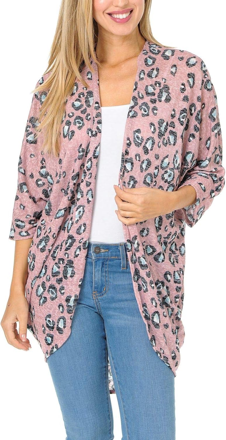 Auliné Collection Womens USA Made Casual Cover Up Cape Gown Robe Cardigan Kimono