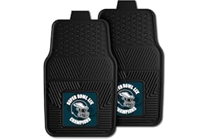 FANMATS 46237 2024-25 Super Bowl LIX Champions - Philadelphia Eagles 2-pc Vinyl Car Mat Set | Black | 17"x27" | Super Bowl LIX Champions Logo