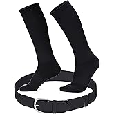 Youth Baseball Socks and Belt Set – Baseball or Softball Socks and Adjustable Belt