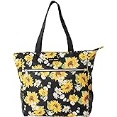 Betsey Johnson 15.6 Inch Zipper Beach Tote Bag Lightweight Large Durable Polyester with Mesh Side Pockets for Gym Work | 15.6 Inch, Zipper, Lightweight, Large, Durable, Mesh Side Pockets