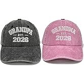 Horpe Embroidered Matching Hats for Bride Groom Hubby Wifey Grandma Grandpa Unccle Auntie Mom Men and Women