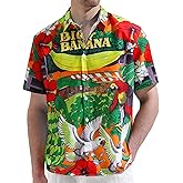 JOGAL Mens Tropical Hawaiian Shirt Short Sleeve Button Down Floral Print Casual Shirt Vacation Summer Beach Shirts