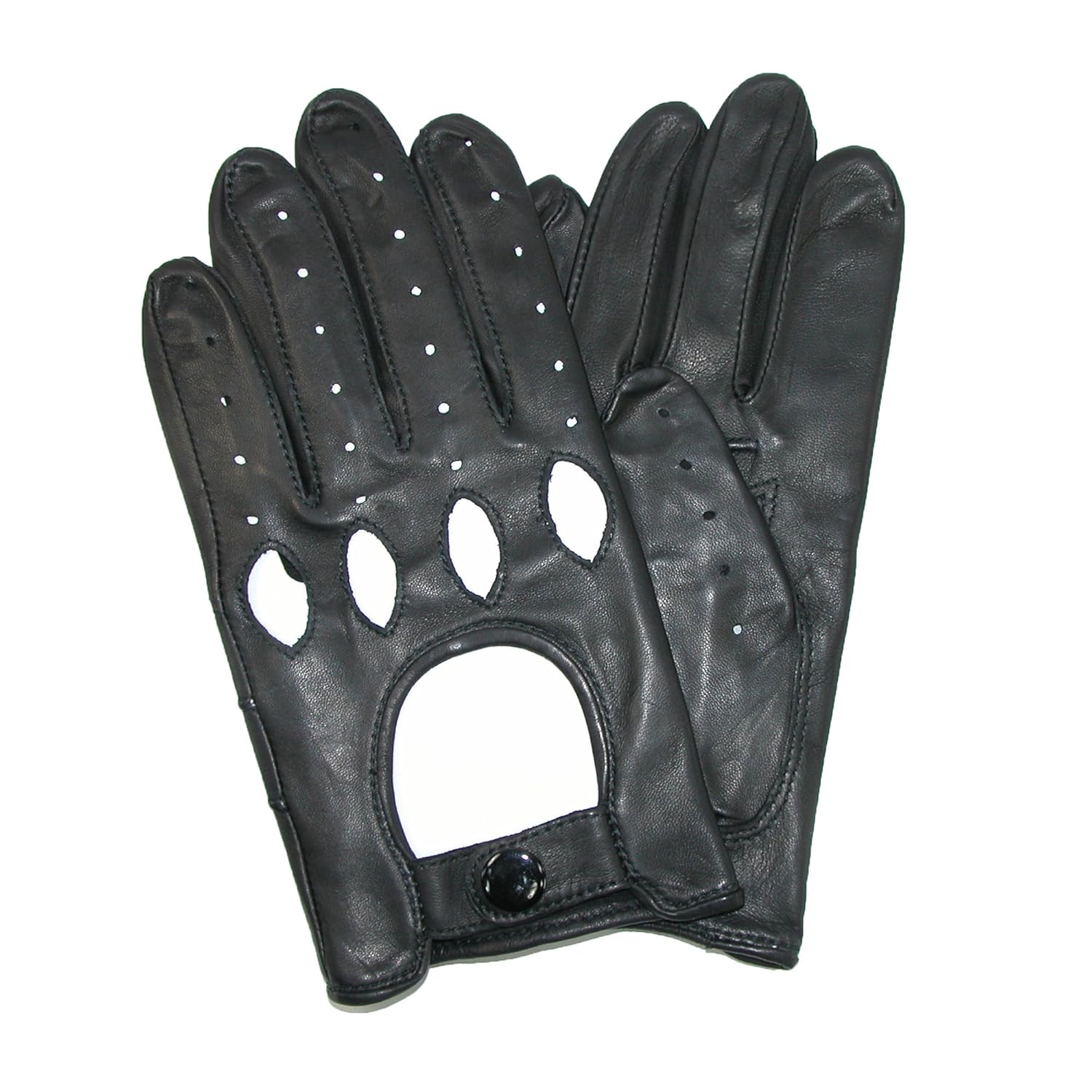 Grandoe Porsche Mens Unlined Leather Driving Glove, XL, Black Amazon