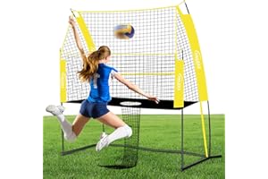 YNSZAS Professional Volleyball Training Net, Adjustable Volleyball Spike Serving Hitting Practice Equipment Machine, Volley Trainer Setting Gear Gifts for Indoor/Outdoor