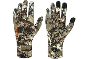 BASSDASH Men’s Camo Hunting Gloves UPF 50+ Lightweight Touchscreen Gloves for Warm Weather Fishing Hiking Outdoor Activities