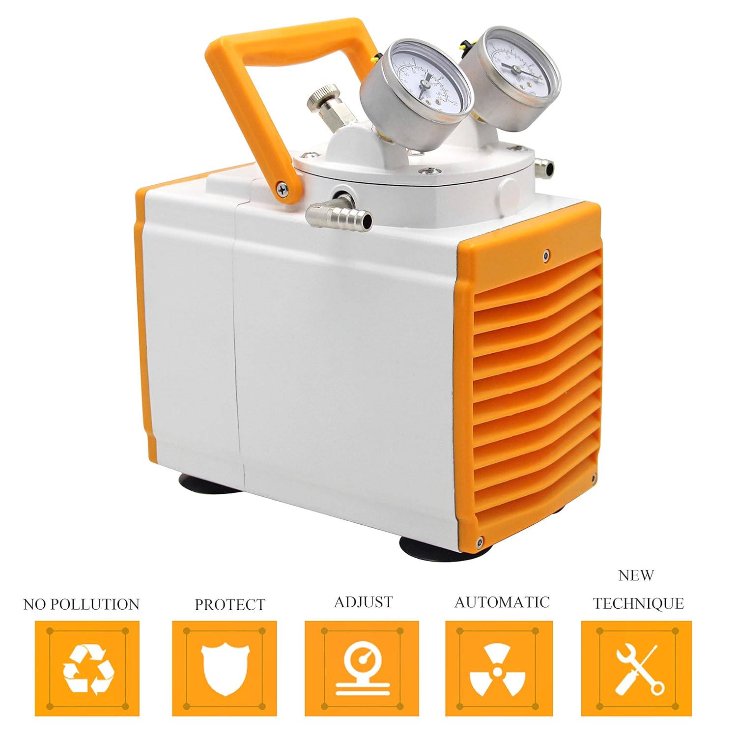 Huanyu Oilless Diaphragm Vacuum Pump Oil Free Anticorrosive Pump 30L/min Lab R&D for Filtration Extraction Apsorption 110V(Anticorrosive Type, GM-0.5A(Single Pump)): Industrial & Scientific