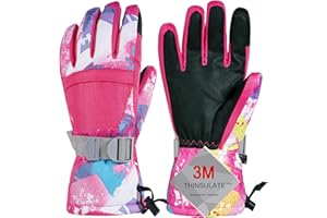 Pnosnesy Ski Gloves, Warmest Waterproof and Breathable Snow Gloves for Cold Weather, Fits Both Men & Women,for Parent Child Outdoor