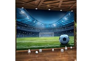 Football Field Wallpaper Stick and Peel 144" x 100", Large Sport Mural Wallpaper for Gym Leisure Clubs Boxing Stadium Stadium
