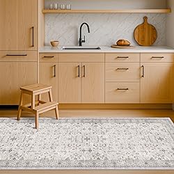 Light Gray Washable 2x8 Hallway Runners, Kitchen