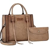 Wrangler Tote Bag for Women Western Cowhide Purse and Wallet Set