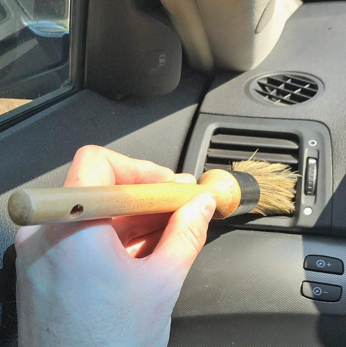 SudMagic Boar Hair Car Detailing Brushes - Detail Brush 4 Piece Set for Cleaning Automotive Wheels, Rims, Interior and Exterior: Automotive