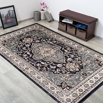 Amazon De Traditioneller Teppich Mittelalter Imperial Anthrazit