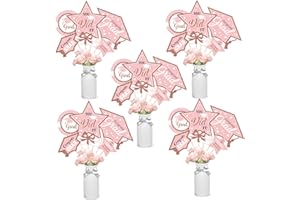 PARTY GREETING Rose Gold Graduation Decorations Set of 24 Class of 2024 Table Decor Congrats Grad Party Centerpiece Sticks Table Toppers Graduation Party Supplies