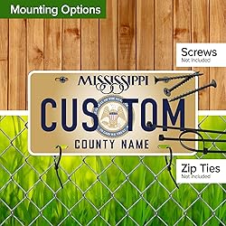 Custom Mississippi License Plate, Personalized