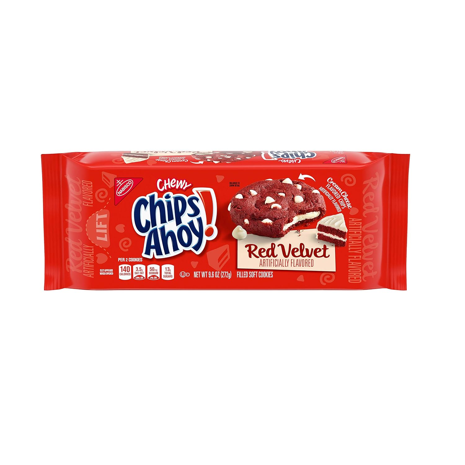 Nabisco chips ahoy!, filled Soft cookies, Red Velvet (044000046378)