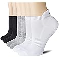 CS CELERSPORT 6 Pairs Ankle Athletic Running Socks Low Cut Sports Tab Socks for Men and Women