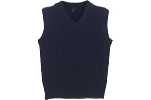 Gioberti Boy's 100% Cotton Soft V-Neck Cable Knit Sweater Vest