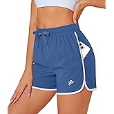 MAGCOMSEN Women's Athletic Shorts with Pockets Quick Dry Lightweight 3.5" Running Gym Workout Shorts Hiking Sport