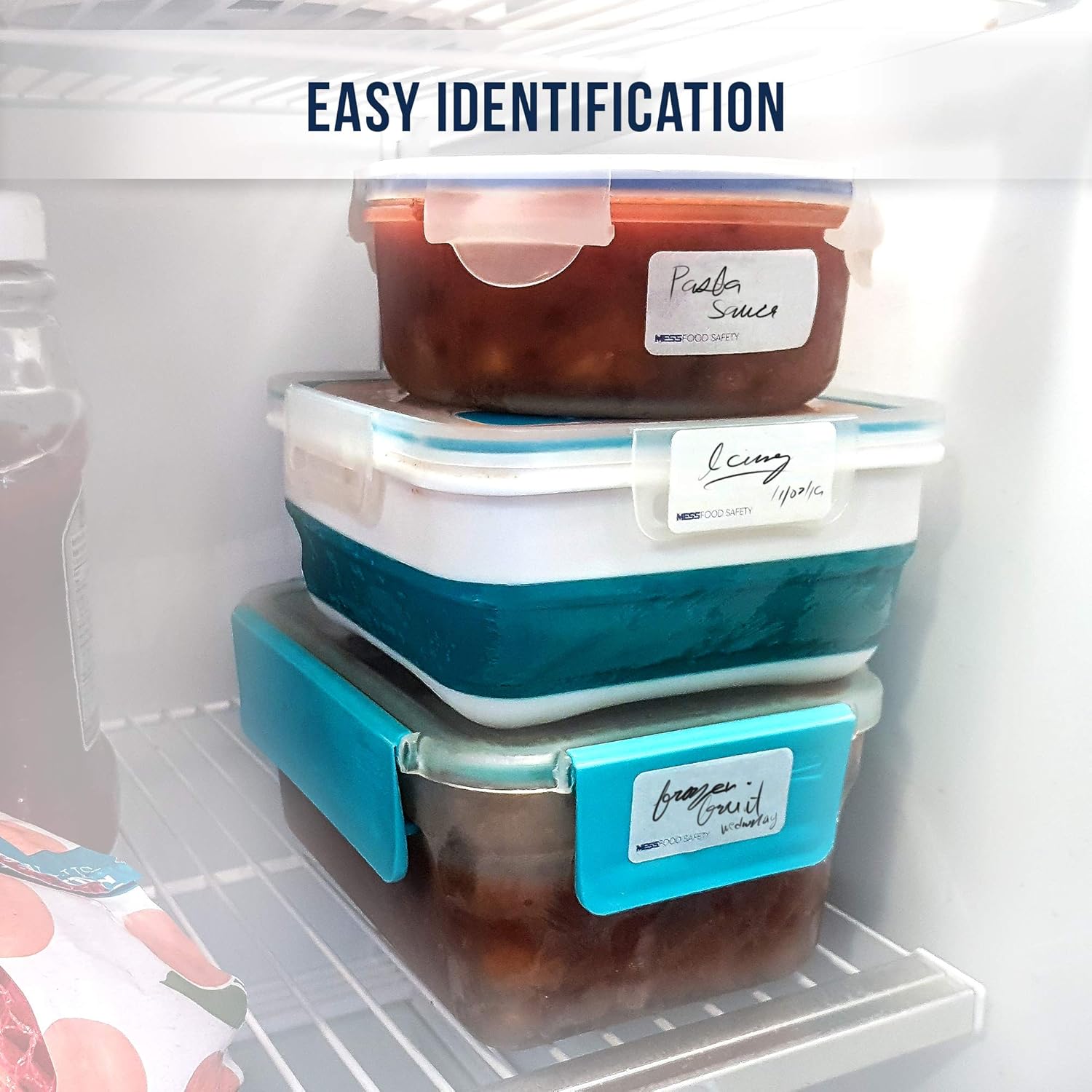 Dissolvable Food Labels for Canning, Jars, Pantry and Meals Blank White (500 Per Roll) Washes Off in Seconds Like Magic - No Residue Stickers 1x2" Freezer Microwave and Dishwasher Safe by MESS: Office Products