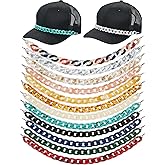 12 Pcs Trucker Hat Chains Charms Bulk Acrylic Hat Chains for Women Men Mesh Baseball Cap