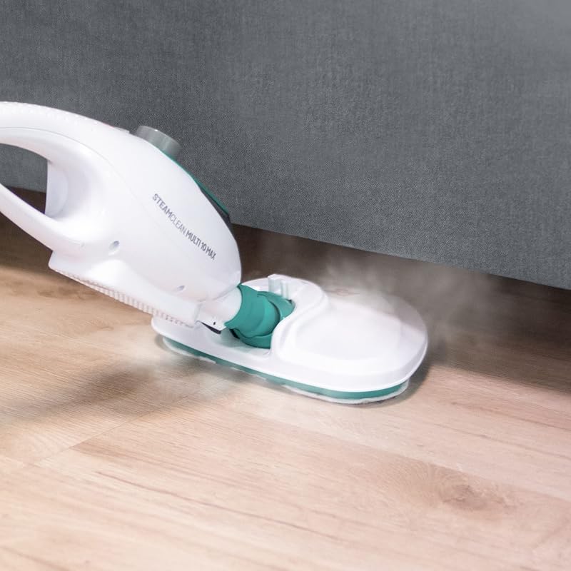 Steamclean Multi10 Max 10 en 1 Balai Vapeur Nettoyeur Multifonctions, Aspirateur Vapeur 1500W, Élimine 99.9% des Virus et des Bactéries, Manche télescopique extensible, Émission maximale de vapeur