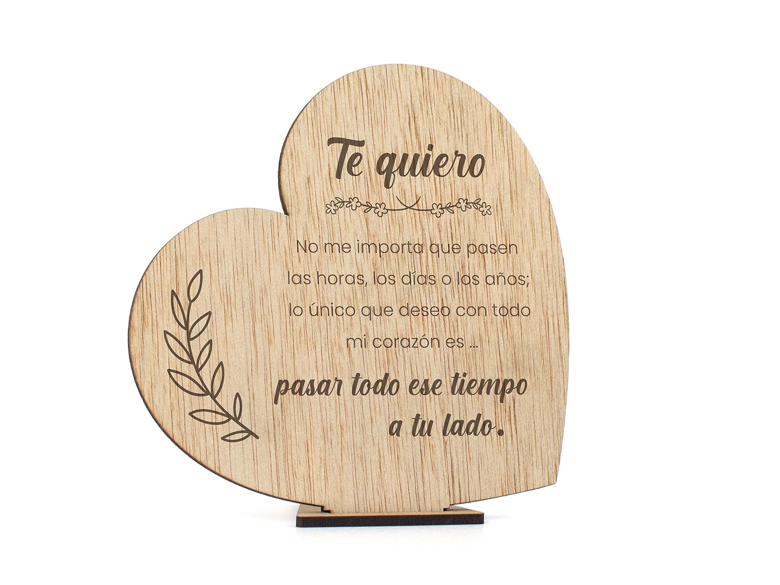 CONTRAXT Tarjetas Felicitacion San Valentin madera. Regalos aniversario pareja cartas amor para mi novio novia tortolitos postal san valentin tarjeta hombre mujer (Parejas) — image 1