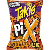 Takis Cheezy Blast Pix Crunchy Corn Puff Snack, 8.5oz Bag | New Flavor, No Artifical Colors Added, Non-Spicy Cheese Flavor, Sharing Size