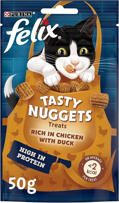 Felix Tasty Nuggets Chicken & Duck Cat Treats 50g Pack of 8