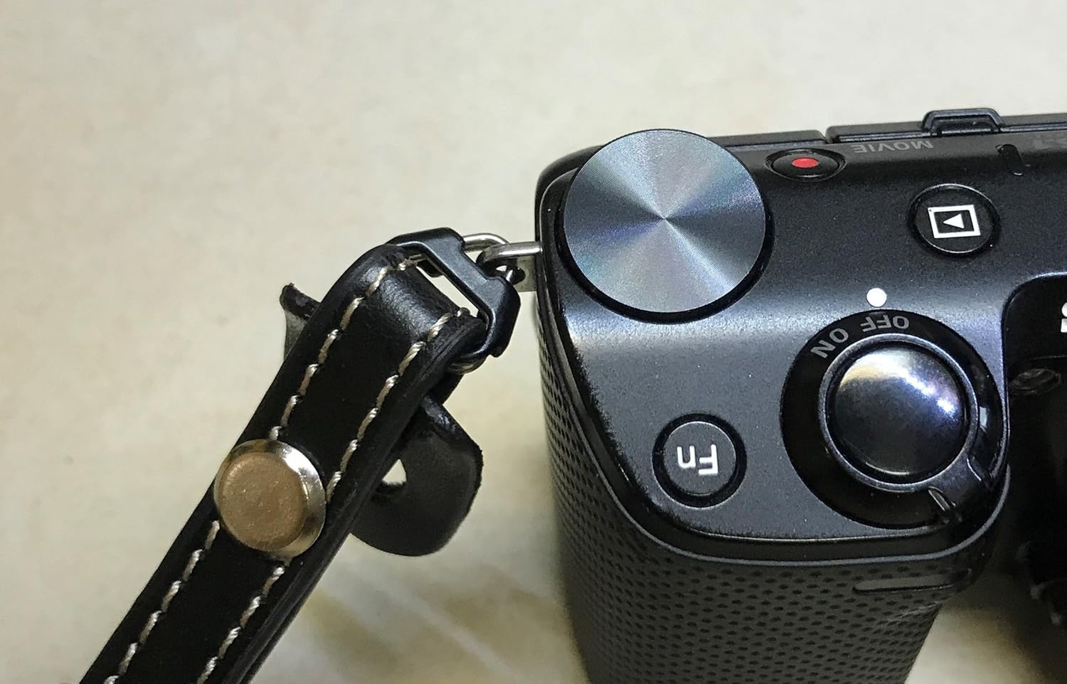 Gadget Place Black Classy Leather Wrist Strap for Canon PowerShot SX730