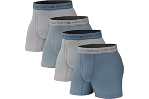 Pair of Thieves Men's Underwear Boxer Briefs - Soft Cotton Boxer Briefs for Men Pack - 4 Pack Tagless Mens Underwear