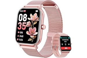 HAULVEAN Smart Watch for Women Men, Fitness Tracker Watch for Android Phones iPhone Compatible, 1.85" Smart Watches for Women Men with Blood Oxygen, Heart Rate Monitor, 110+ Sport Modes Smartwatch (2 Strap)