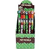 24 Pcs Pixel Miner Themed Multi Point Pencils Party Favor Mine Pixel Craft Classroom Rewards Prizes Goody Bag Treat Bag Stuff