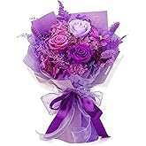 Valentines Day Flowers Gifts for Her Women,Flowers Roses Bouquet Gifts for Women Wife Girlfriend and Best Friend/Flower for Delivery Prime/Purple Rose