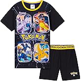 Pokemon Boys Pyjamas for Kids and Teenagers T-Shirt and Shorts Summer PJs Gifts for Boys