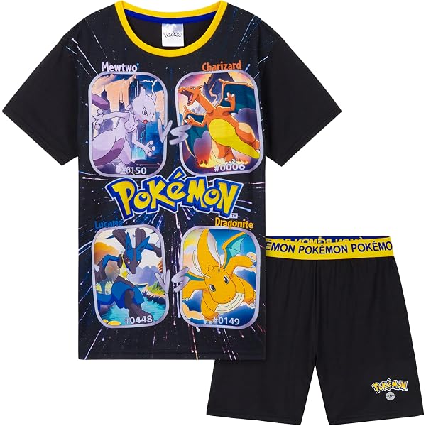 Pyjama Enfant Dragon Ball Z Goku - T-Shirt Orange Manches Courtes + Short Noir Garçon Fille
