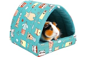UPINS 2Pcs Guinea Pig Hideout,Guinea Pig Bed Houses Washable Small Animal House Cage Accessories for Dwarf Rabbits Chinchillas Hamsters Hedgehogs Ferrets Bearded Dragons and Rats