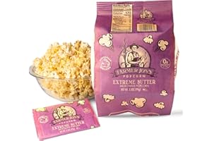 FARMER JON'S Farmer Jon’s Microwave Popcorn - Extreme Butter - Farm Fresh Gourmet Snacks Made at Home - Delicious Flavor, Safe Microwave Bags - Non-GMO, Gluten-Free Corn - Made in the USA - 12 Pack, 3.5 Oz