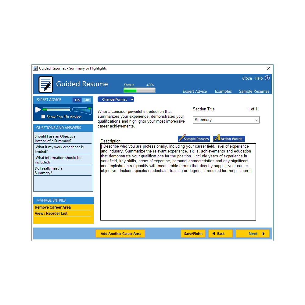 ResumeMaker Professional Deluxe 20 [Download] - Thumbnail 7