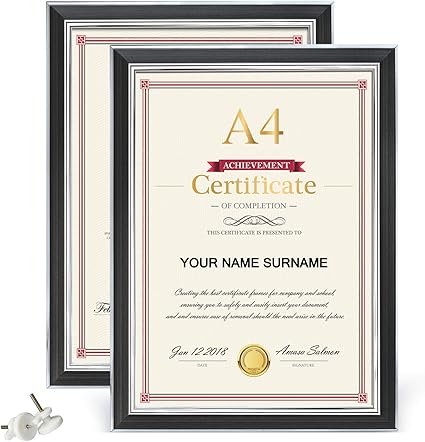 Giftgarden Picture Photo Frame Certificate Frames Wall Hanging And Tabletop Black 2 Pack 21x29 7cm Amazon Co Uk Kitchen Home