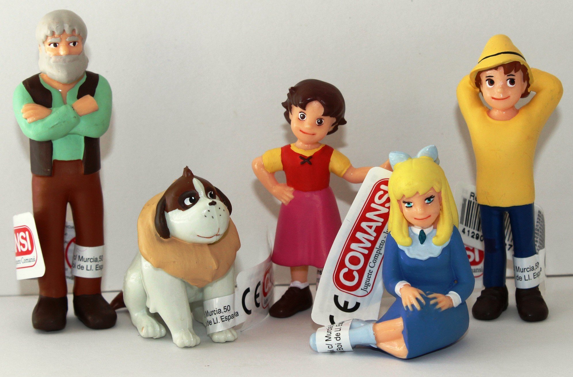 Comansi Play Set – 5 Figures Heidi Grandad Peter Heidi Clara Josef Approx. 5.5 – 9 cm