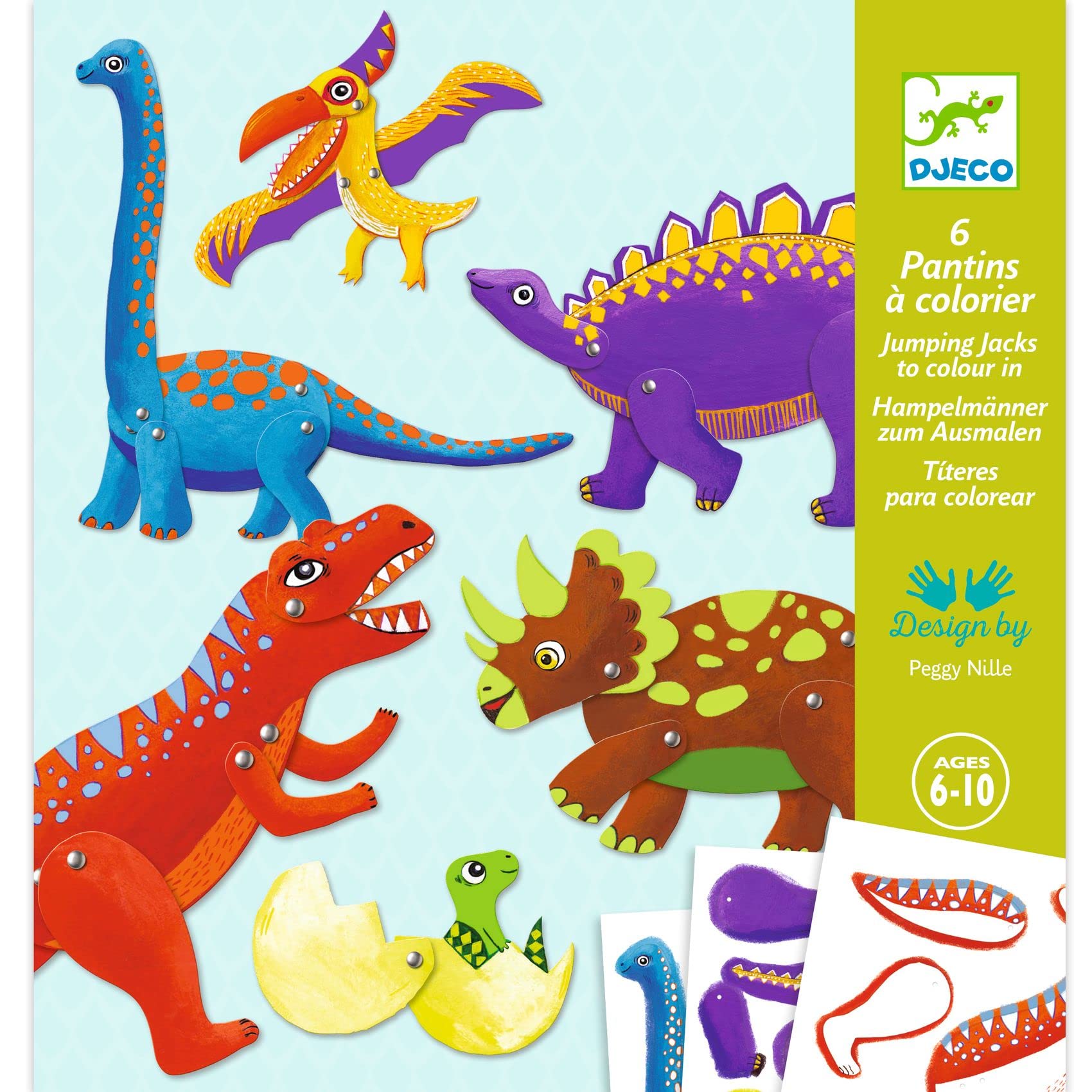 Djeco Dinosaur Puppet Paper Craft Kit by Djeco