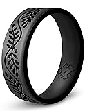 Knot Theory Laurel Silicone Ring in Dark Silver
