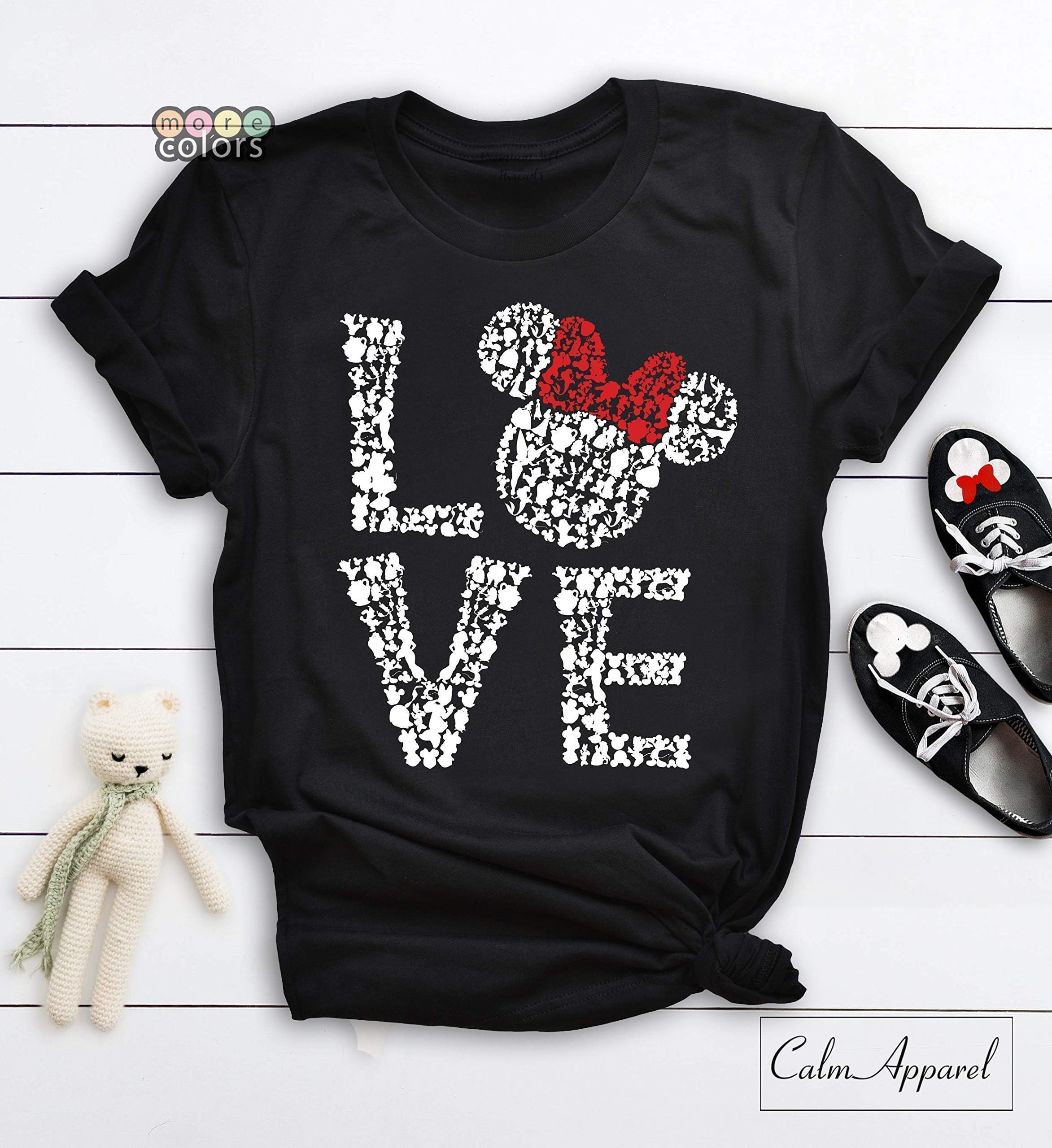 Love Shirts, Minnie Mouse Women's T-Shirt, Love Tees, Girls Youth Family Matching Tank Tops Ladies