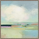 Amanti Art Framed Canvas Wall Art 30x30 Colorful Landscape by Julia Purinton, Framed Wall Art Canvas, Abstract Artwork, Tradi