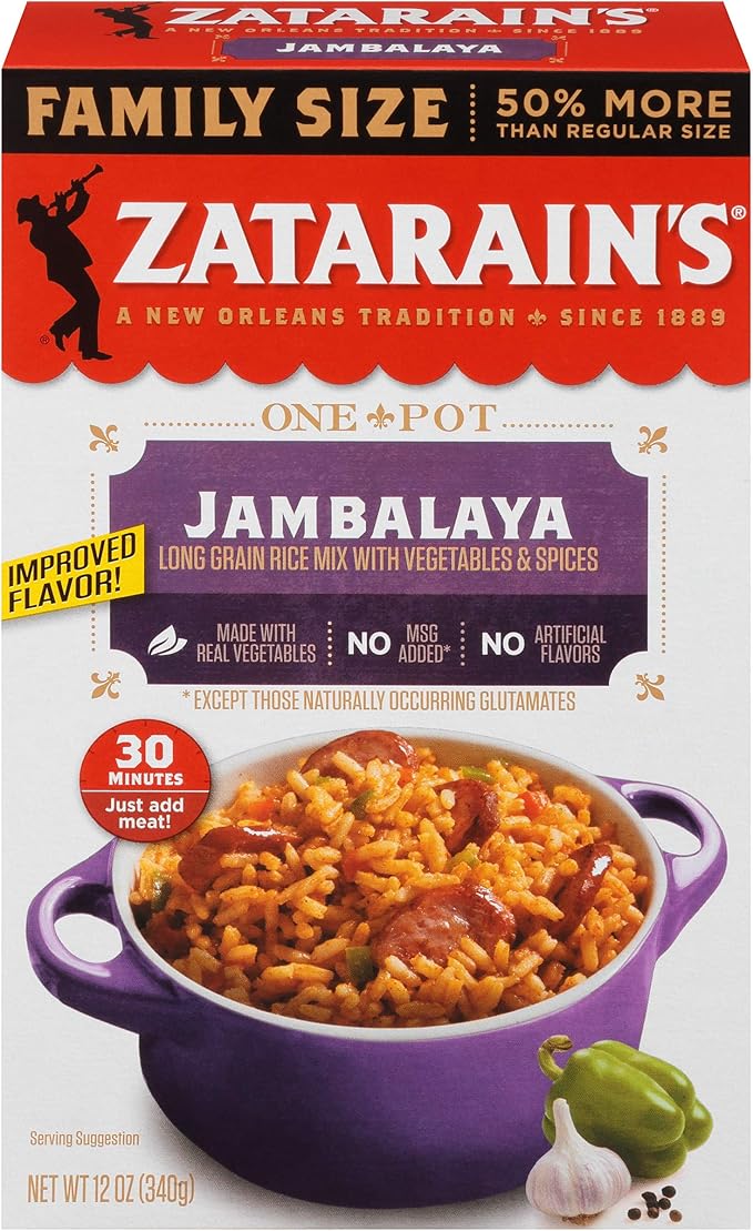 Zatarain's Jambalaya Rice Dinner Mix, Family Size, 12 oz Amazon.ca